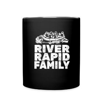 Rafting Wildwasser Kanu Kajak - Tasse einfarbig - Schwarz - Vorne
