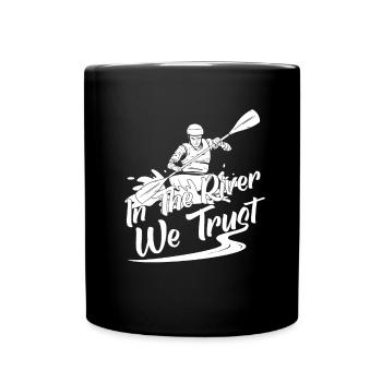 Rafting Wildwasser Kanu Kajak - Tasse einfarbig - Schwarz - Vorne