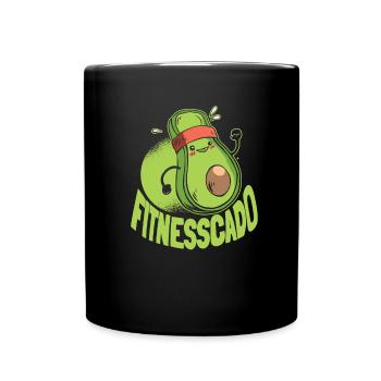 Fitness Training Gym Workout Gewichte - Tasse einfarbig - Schwarz - Vorne
