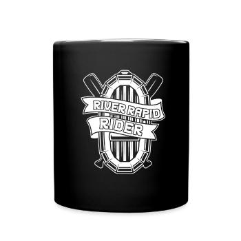 Rafting White Water Canoe Kayak - Full Colour Mug - black - Front