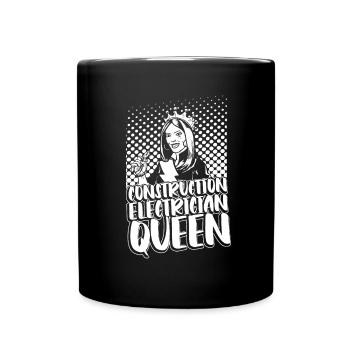 Electrician Electrical Engineer Electronics Technician - Full Colour Mug - black - Front