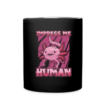 Axolotl Salamander - Tasse einfarbig - Schwarz - Vorne