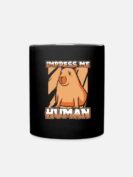 Capybara Wasserschwein Nagetier - Tasse einfarbig - Schwarz