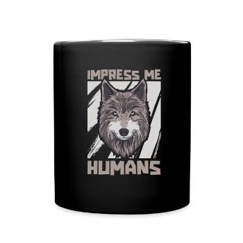 Wolf - Full Colour Mug - black - Front