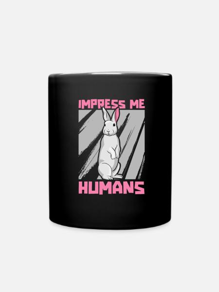 Hase Kaninchen Karnickel Rammler - Tasse einfarbig - Schwarz