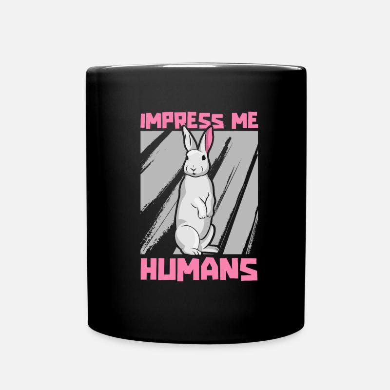Hase Kaninchen Karnickel Rammler - Tasse einfarbig - Schwarz