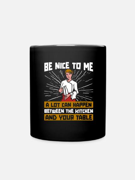 Kellner Kellnerin - Tasse einfarbig - Schwarz