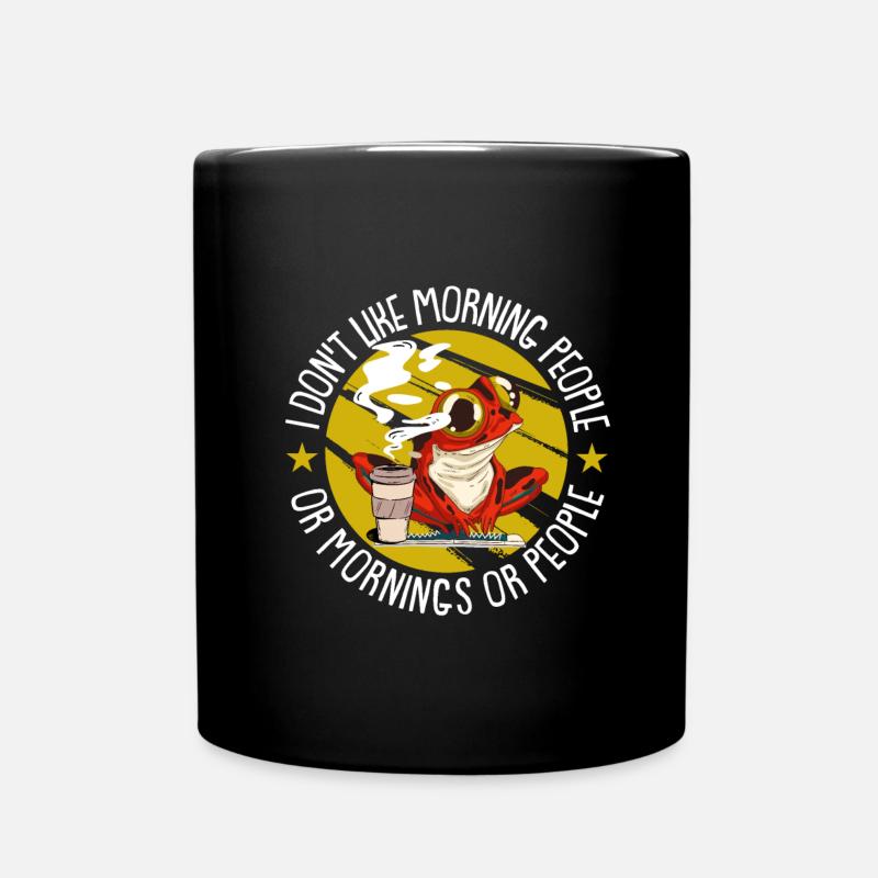 Frosch Frösche Amphibie - Tasse einfarbig - Schwarz