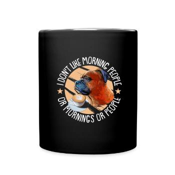 Boxer Chien - Mug uni - noir - Devant