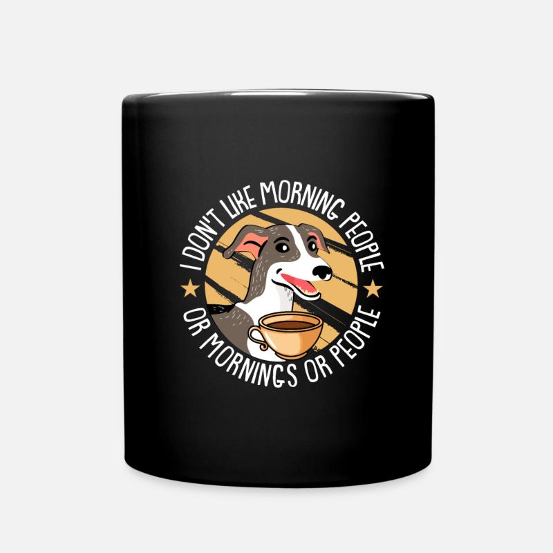Windhund Hund - Tasse einfarbig - Schwarz