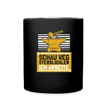 Schmied Schlosser Metallbauer Eisen - Tasse einfarbig - Schwarz - Vorne