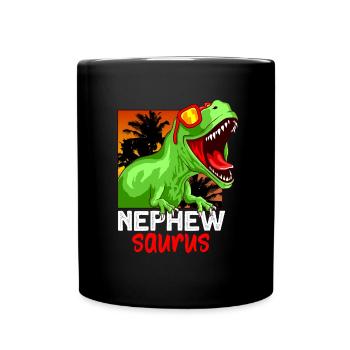 Matching family Tyrannosaurus Rex nephew gift - Full Colour Mug - black - Front