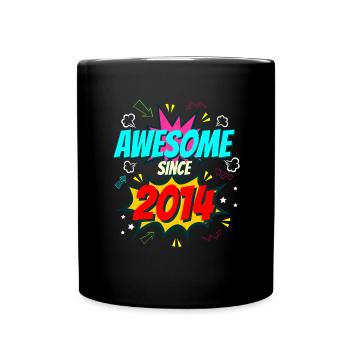8.Geburtstag comic Jahrgang 2014 - Tasse einfarbig - Schwarz - Vorne