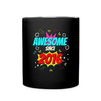 6.Geburtstag comic Jahrgang 2016 - Tasse einfarbig - Schwarz - Vorne