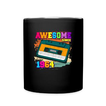 Awesome since 1964 Kassette 60er 58. Geburtstag - Tasse einfarbig - Schwarz - Vorne