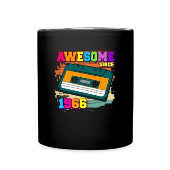 Génial depuis 1966 cassette 60s 56ème anniversaire - Mug uni - noir - Devant