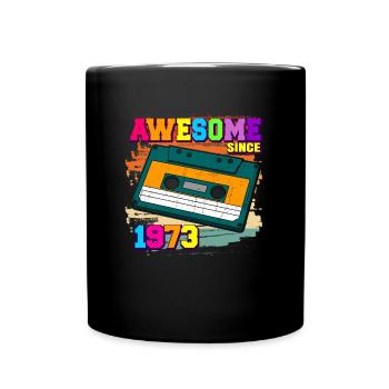 génial depuis 1973 cassette 70s 49ème anniversaire - Mug uni - noir - Devant