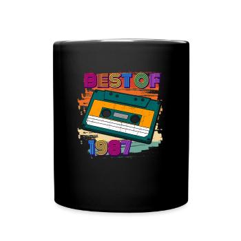best of 1987 cassette 80s 37th birthday - Full Colour Mug - black - Front