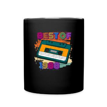 best of 1988 cassette 80s 34th birthday - Full Colour Mug - black - Front