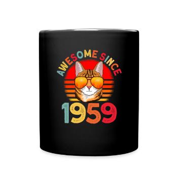 Awesome since 1951 Cat 71st Birthday Gift - Full Colour Mug - black - Front