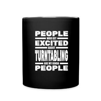 DJ Discjockey - Tasse einfarbig - Schwarz - Vorne