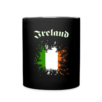 Ireland Splash - Tasse einfarbig - Schwarz - Vorne