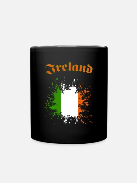 Ireland Shamrock - Tasse einfarbig - Schwarz