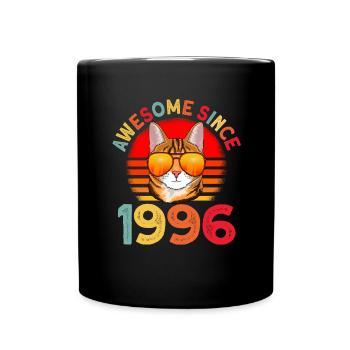 Awesome since 1996 Cat 26th Birthday Gift - Full Colour Mug - black - Front