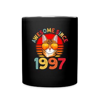 Génial depuis 1997 Cat 25th Birthday Gift - Mug uni - noir - Devant