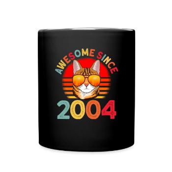 Génial depuis 2004 Cat 18th Birthday Gift - Mug uni - noir - Devant