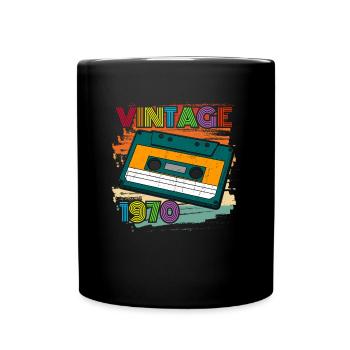 vintage 1970 cassette 70s 52ème anniversaire - Mug uni - noir - Devant