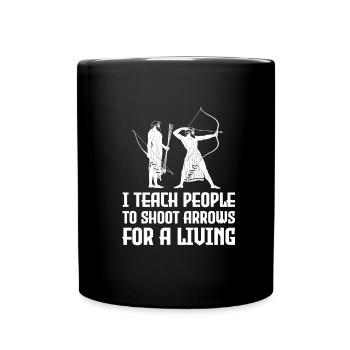 Tir à l’arc Flèche Tir à l’arc Tir à l’arc - Mug uni - noir - Devant