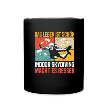 Parachutisme intérieur - Mug uni - noir - Devant