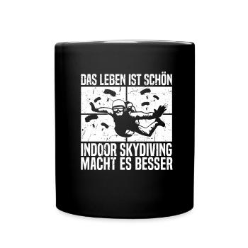 Indoor Skydiving - Full Colour Mug - black - Front