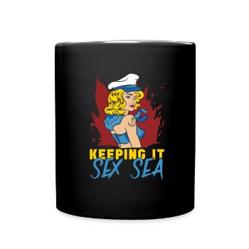 Voilier Voilier Sailor - Mug uni - noir - Devant