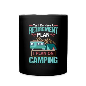 Plan de retraite - Cadeau camping-car - Mug uni - noir - Devant