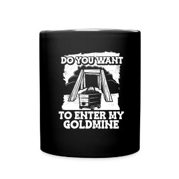 Mine d’or minière - Mug uni - noir - Devant