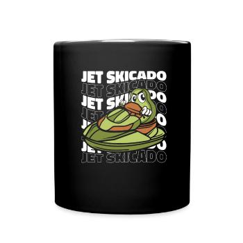Jetski Jet Ski Motorschlitten - Tasse einfarbig - Schwarz - Vorne