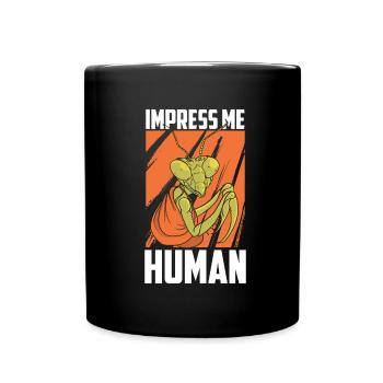 Gottesanbeterin - Tasse einfarbig - Schwarz - Vorne