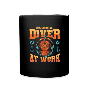 Scuba Diving Divers Diving - Full Colour Mug - black - Front