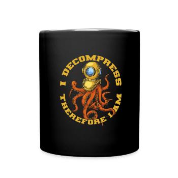 Scuba Tauchen Taucher Tauchsport - Tasse einfarbig - Schwarz - Vorne