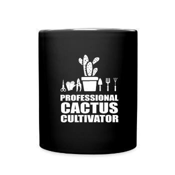 Kaktus Strauch Kakteen Stachelig Garten Gärtner - Tasse einfarbig - Schwarz - Vorne
