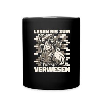 Bookworm Bookworm Book Reading - Full Colour Mug - black - Front