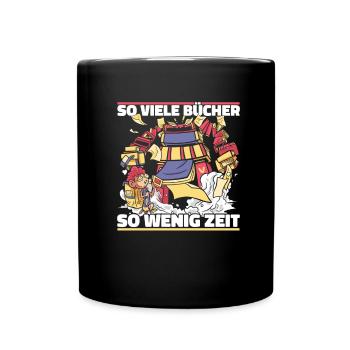 Bookworm Bookworm Book Reading - Full Colour Mug - black - Front