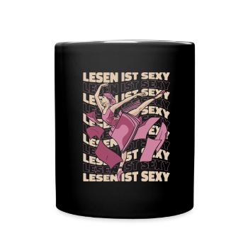 Bookworm Bookworm Book Reading - Full Colour Mug - black - Front