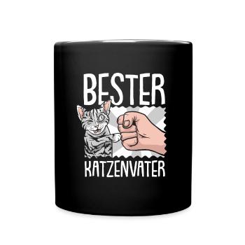 Cat Rental Cat Domestic Cat - Full Colour Mug - black - Front