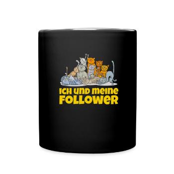 Cat Rental Cat Domestic Cat - Full Colour Mug - black - Front