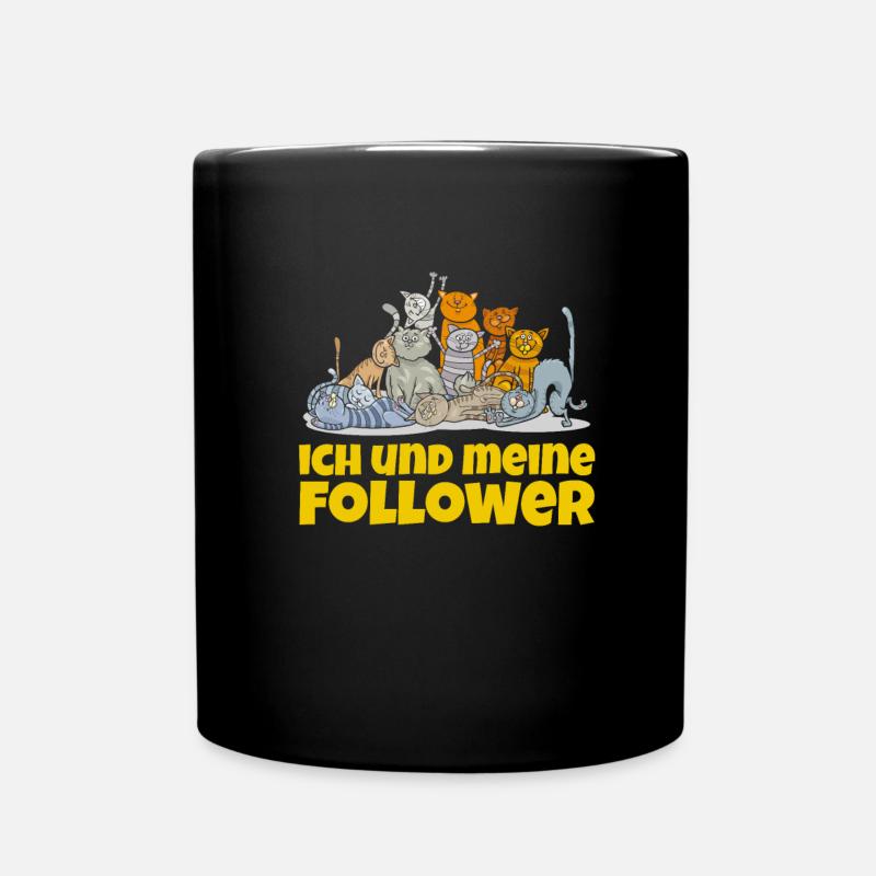 Katze Mietzekatze Hauskatze - Tasse einfarbig - Schwarz