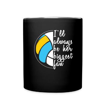 Volleyball Beachvolleyball - Tasse einfarbig - Schwarz - Vorne