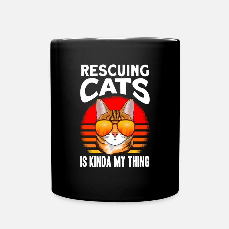 chat sauver refuge chats cadeau - Mug uni - noir